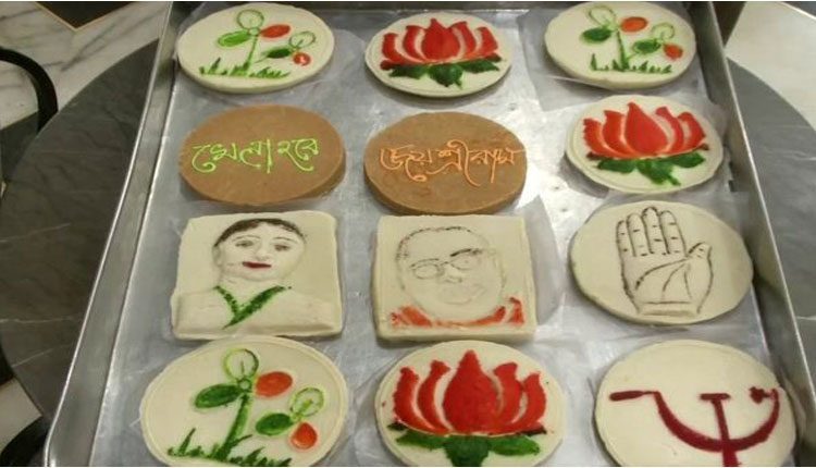 బెంగాల్‌ పోరు :  కస్టమర్లను ఊరిస్తున్న ఎన్నికల స్వీట్లు