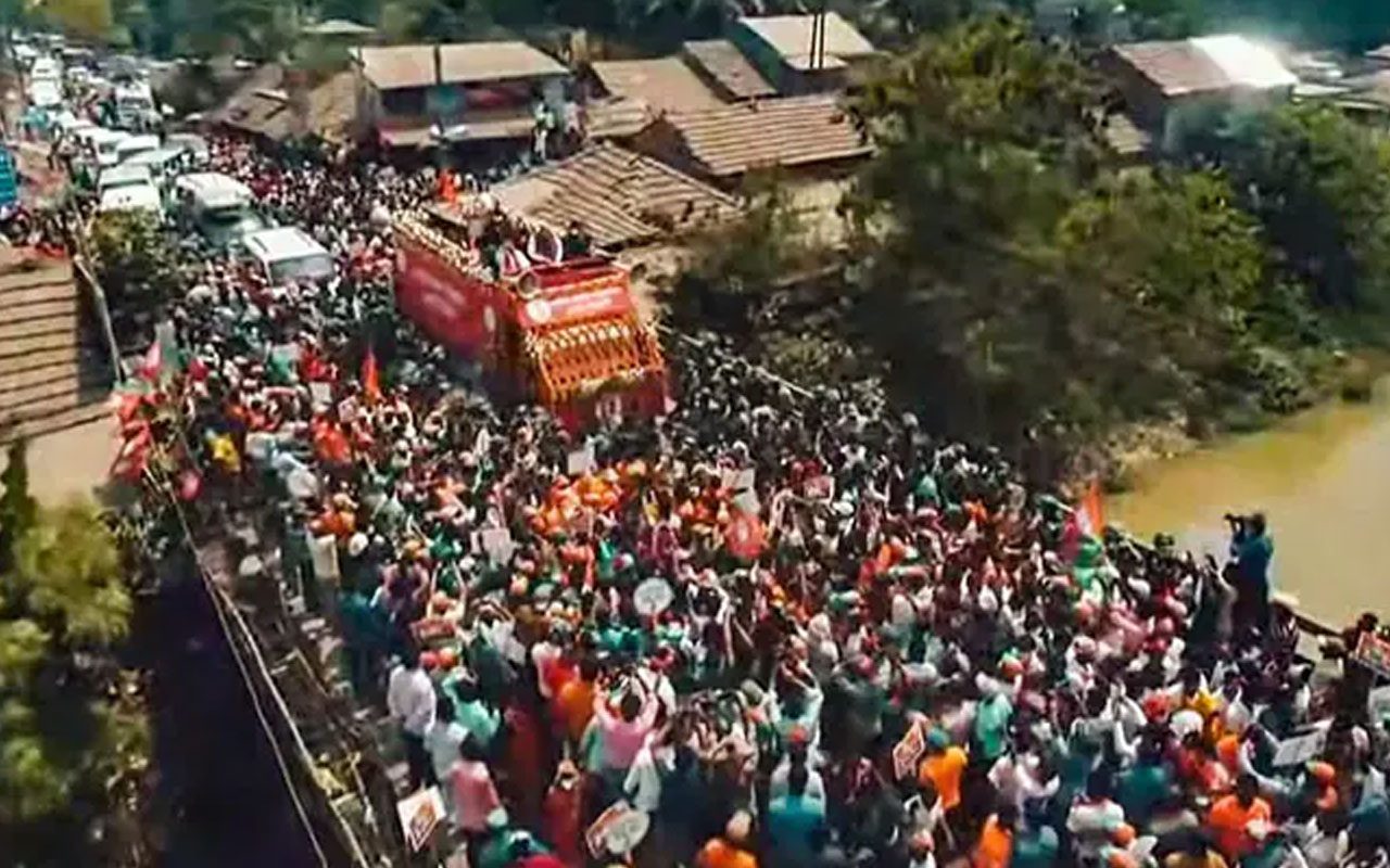 నందిగ్రామ్‌లో అమిత్‌షా భారీ రోడ్‌షో