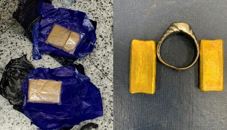 అరకిలోకుపైగా బంగారం పట్టివేత