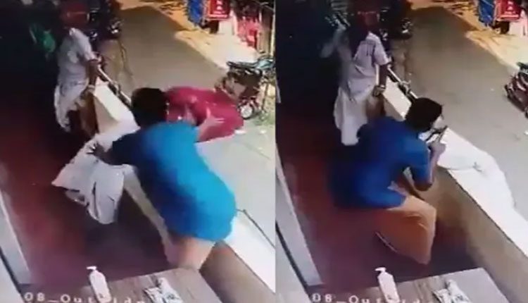 మూర్చతో బిల్డింగ్‌ పైనుంచి పడబోయిన సహచరుడ్ని కాపాడిన వ్యక్తి