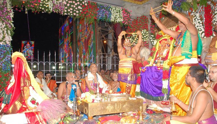 11 గంటలకు నారసింహుని తిరుకల్యాణోత్సవం