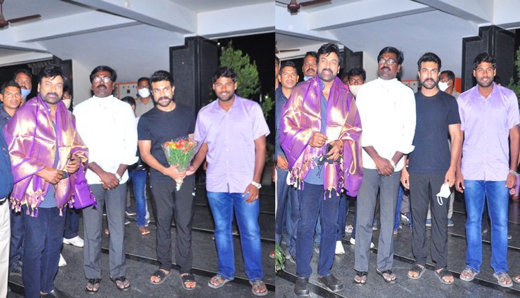 పువ్వాడ ఇంటికి అతిథిగా వెళ్ళిన చిరు, చ‌ర‌ణ్‌