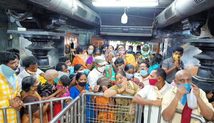 రాజన్న సన్నిధిలో భక్తుల రద్దీ