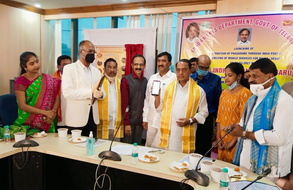 ఇష్టదైవం ప్రసాదం నేరుగా ఇంటికే : మంత్రి ఇంద్రకరణ్ రెడ్డి