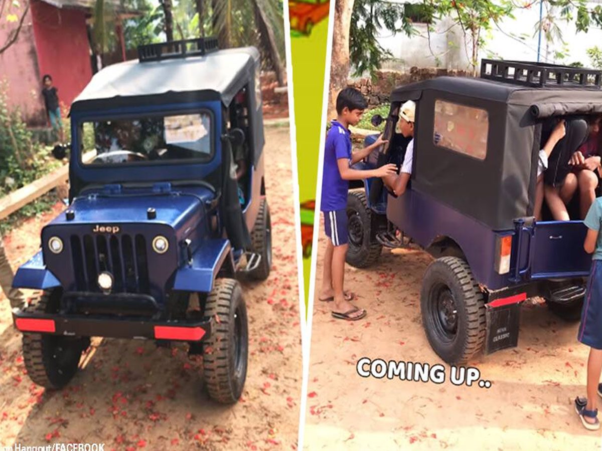 కేరళ వ్యక్తి చేతిలో జీవం పోసుకున్న బుల్లి మహీంద్ర జీపు