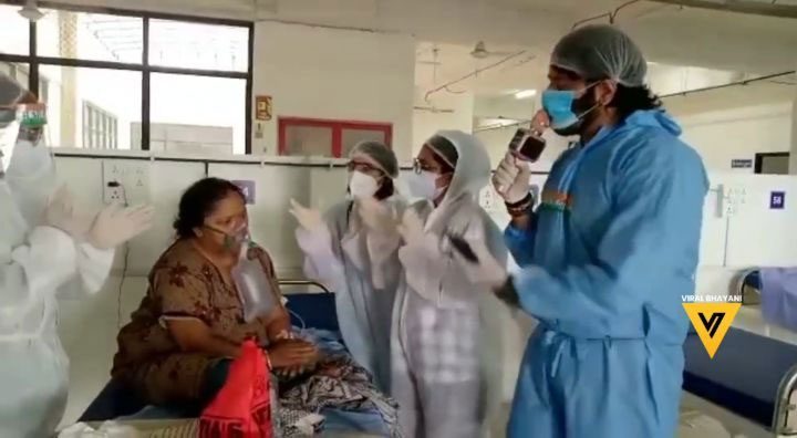 కొవిడ్ రోగి బ‌ర్త్ డే వేడుక‌లు.. వీడియో వైర‌ల్