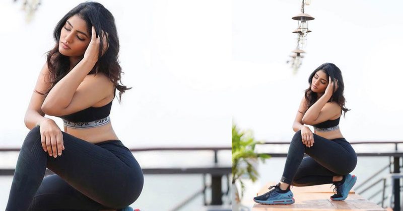 ఈషా రెబ్బా హాట్ పోజు.. శ‌రీరాన్ని ఇంద్ర ధ‌న‌స్సులా తిప్పేసిన తెలుగ‌మ్మాయి