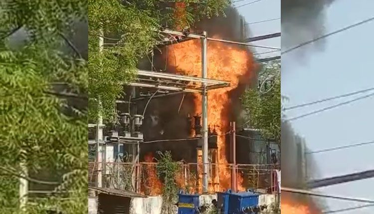 సబ్‌స్టేషన్‌లో మంటలు.. 12 ఊర్లకు కరెంటు కట్‌