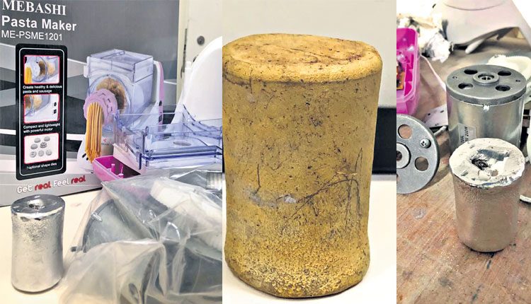 గ్రైండర్‌లో బంగారం స్మగ్లింగ్‌