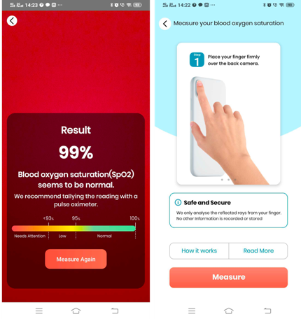 స్మార్ట్ ఫోన్ లోనే బ్లడ్ ఆక్సిజన్ లెవల్స్ …!