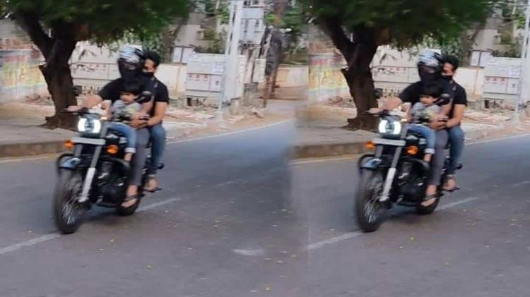 కొడుకుతో హైద‌రాబాద్ రోడ్లపై ఎన్టీఆర్ చ‌క్క‌ర్లు..!