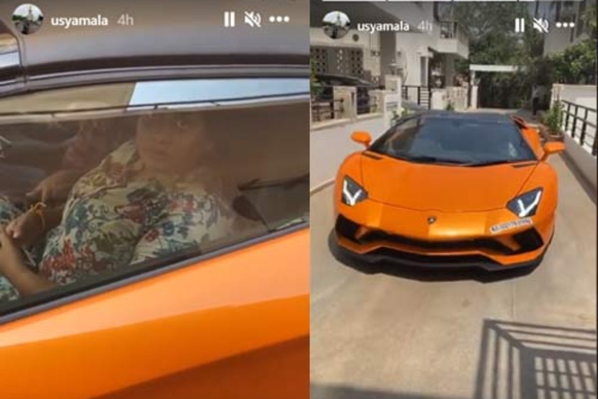 కొత్త లంబోర్గిని కారులో ప్ర‌భాస్ సోద‌రి షికారు.. వీడియో వైరల్