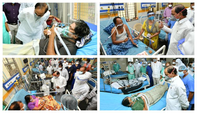 క‌రోనా రోగుల‌కు సీఎం కేసీఆర్ ఆప్యాయ ప‌ల‌క‌రింపు