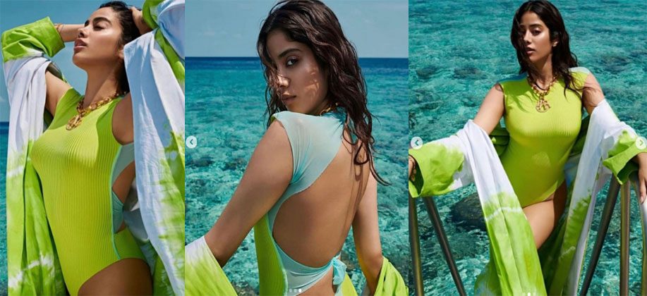 జాన్వీ గ్లామ‌ర్ షోకు షేక్ అవుతున్న సోష‌ల్ మీడియా