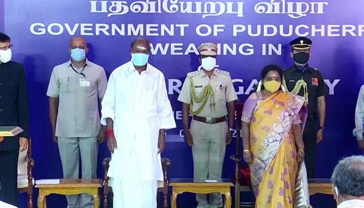 పుదుచ్చేరి సీఎంగా రంగసామి ప్ర‌మాణం