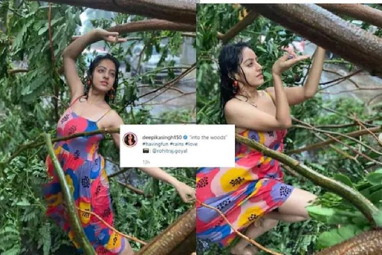 తుఫాన్‌తో కూలిన చెట్టు.. న‌టి దీపిక ఫోటోషూట్‌