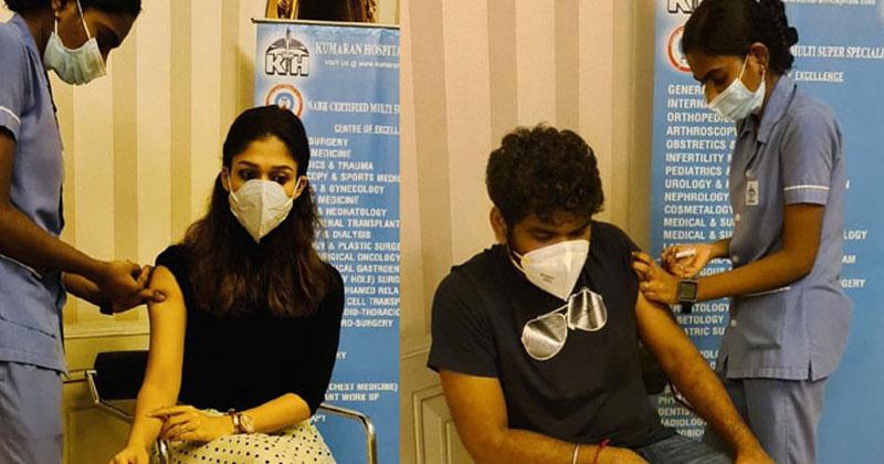 వ్యాక్సిన్ వేయించుకున్న ప్రేమ ప‌క్షులు