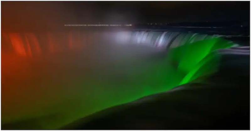 త్రివ‌ర్ణాల్లో న‌యాగ‌రా వాట‌ర్‌ఫాల్స్‌.. భార‌త్‌కు సంఘీభావం