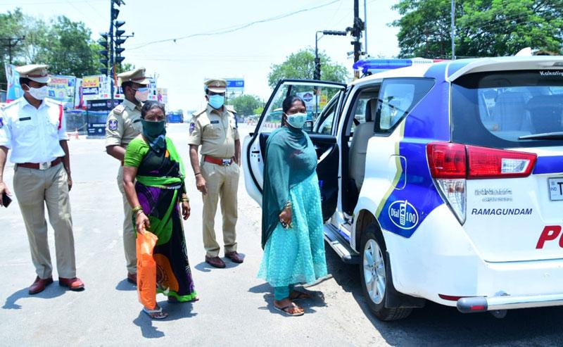 గర్భిణిని ఇంటికి చేర్చిన ఏసీపీ