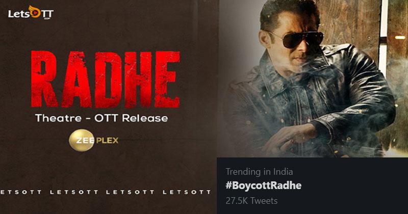 రాధే చిత్రాన్ని బాయ్‌కాట్ చేయాలంటూ సోషల్ మీడియాలో ర‌చ్చ‌