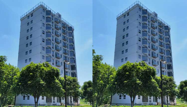 28 గంట‌ల్లో 10 అంత‌స్తుల భ‌వ‌న నిర్మాణం.. వీడియో