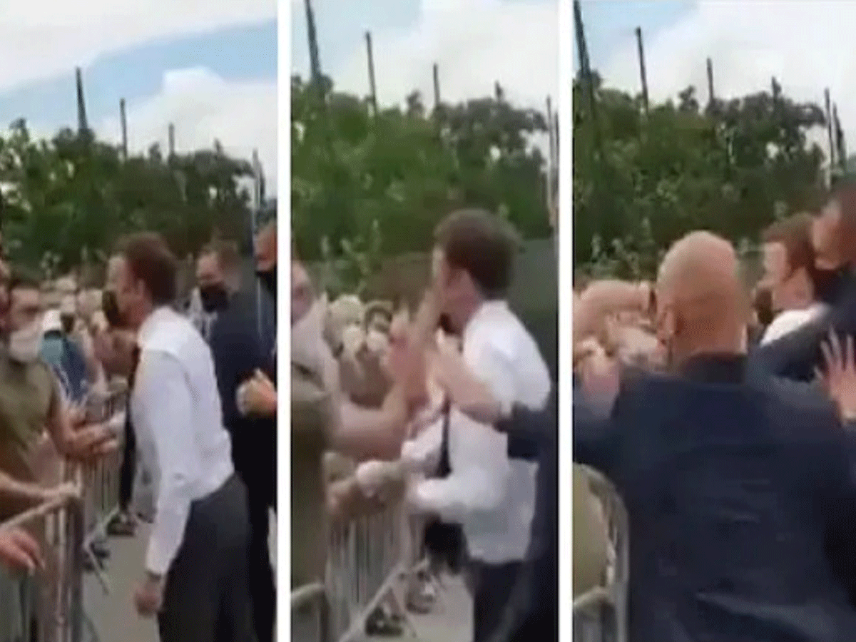 ఇదేం ప‌ద్ధ‌తి : ఫ్రెంచ్ అధ్యక్షుడు మాక్రాన్‌కు చెంపదెబ్బ, ఇద్దరు అరెస్టు