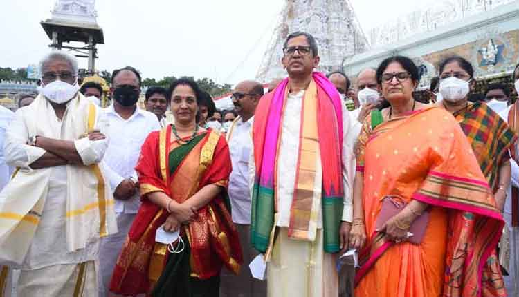 తిరుమలేశుని ఆశీస్సులతోనే ఉన్నత స్థాయికి: జస్టిస్ ఎన్వీ రమణ