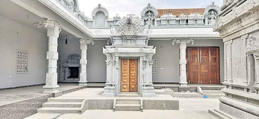 శివాలయానికి..తుది మెరుగులు