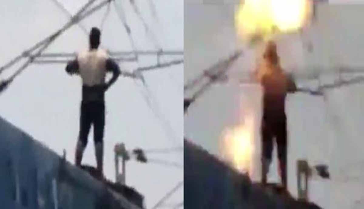 హైటెన్షన్‌ వైర్లు తగిలి ఇంటర్‌ విద్యార్థి మృతి