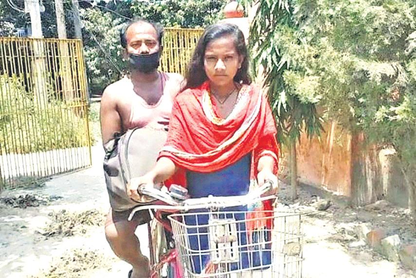 గుండెపోటుతో ‘సైకిల్‌ బాలిక’ తండ్రి మృతి