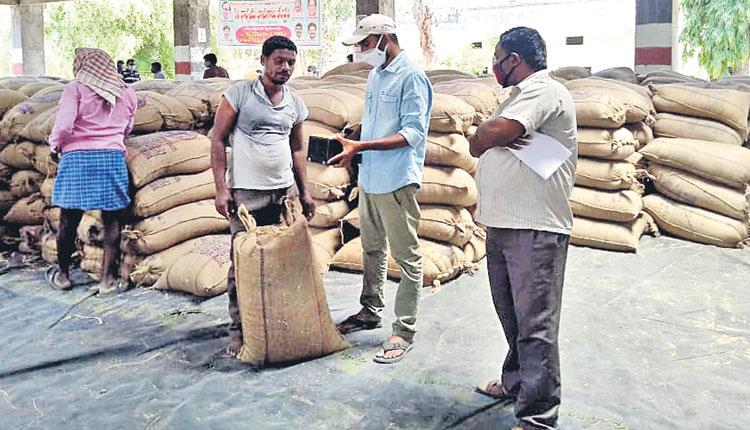 18213 మెట్రిక్‌ టన్నుల ధాన్యం కొనుగోళ్లు