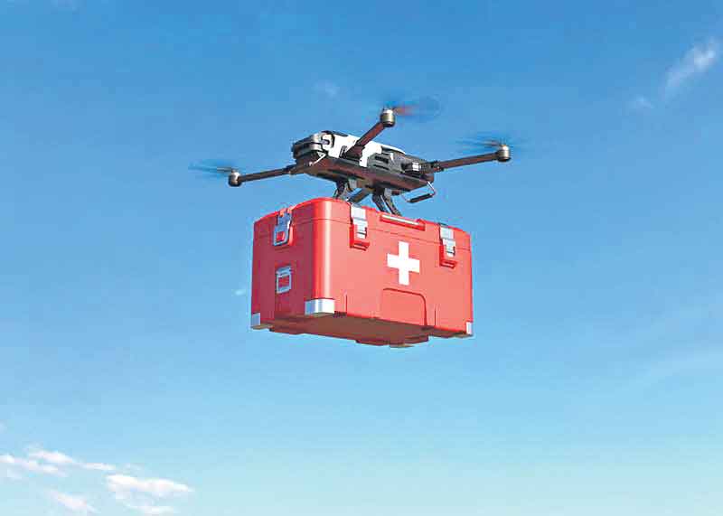 డ్రోన్లతో వైద్య సామగ్రి రవాణా!