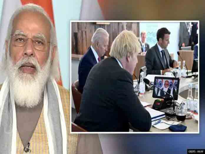 వ‌న్ ఎర్త్‌, వ‌న్ హెల్త్‌.. జీ7 స‌మావేశంలో ప్ర‌ధాని మోదీ కొత్త నినాదం