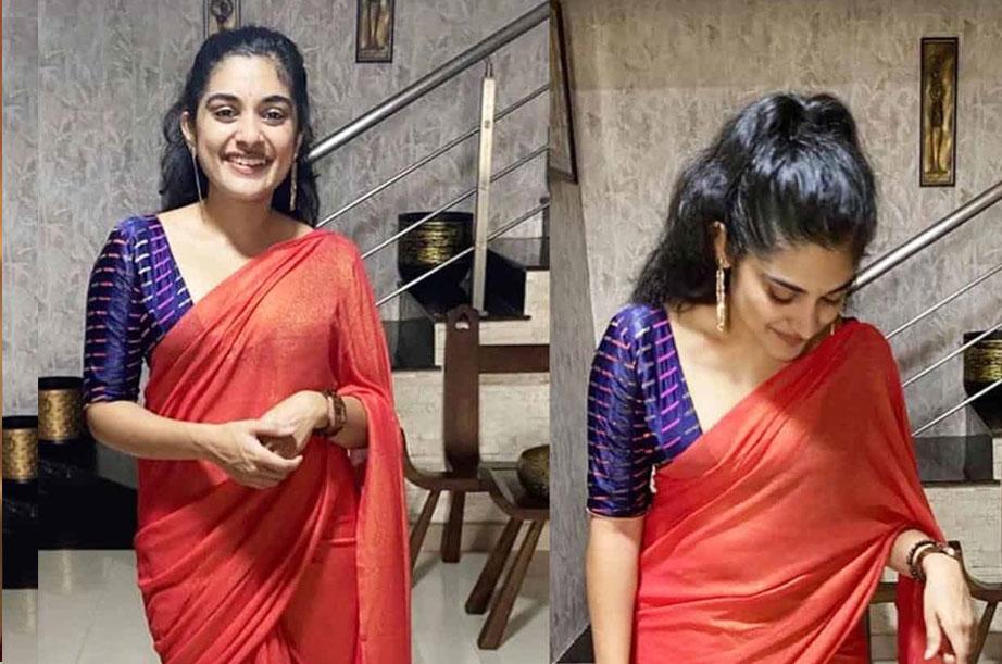 చీర‌క‌ట్టులో నివేదాథామ‌స్ త‌ళుక్కులు