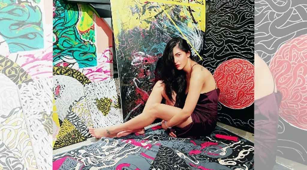 బాయ్ ఫ్రెండ్ పెయింటింగ్స్ పై శృతిహాస‌న్ ప్ర‌మోష‌న్