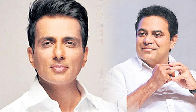 సోనూసూద్‌ సూపర్‌ హీరో.. కేటీఆర్‌ రియల్‌ హీరో