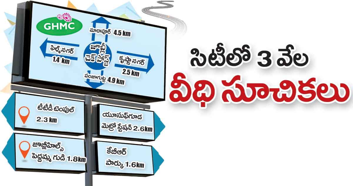 గ్రేటర్‌వ్యాప్తంగా కొత్త సూచిక బోర్డులు