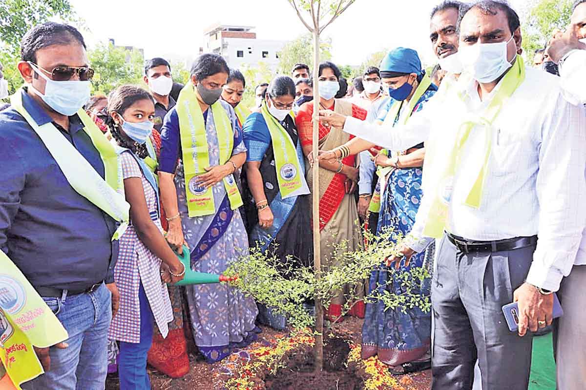 ఆకు పచ్చ తెలంగాణ కోసం మొక్కలు నాటాలి