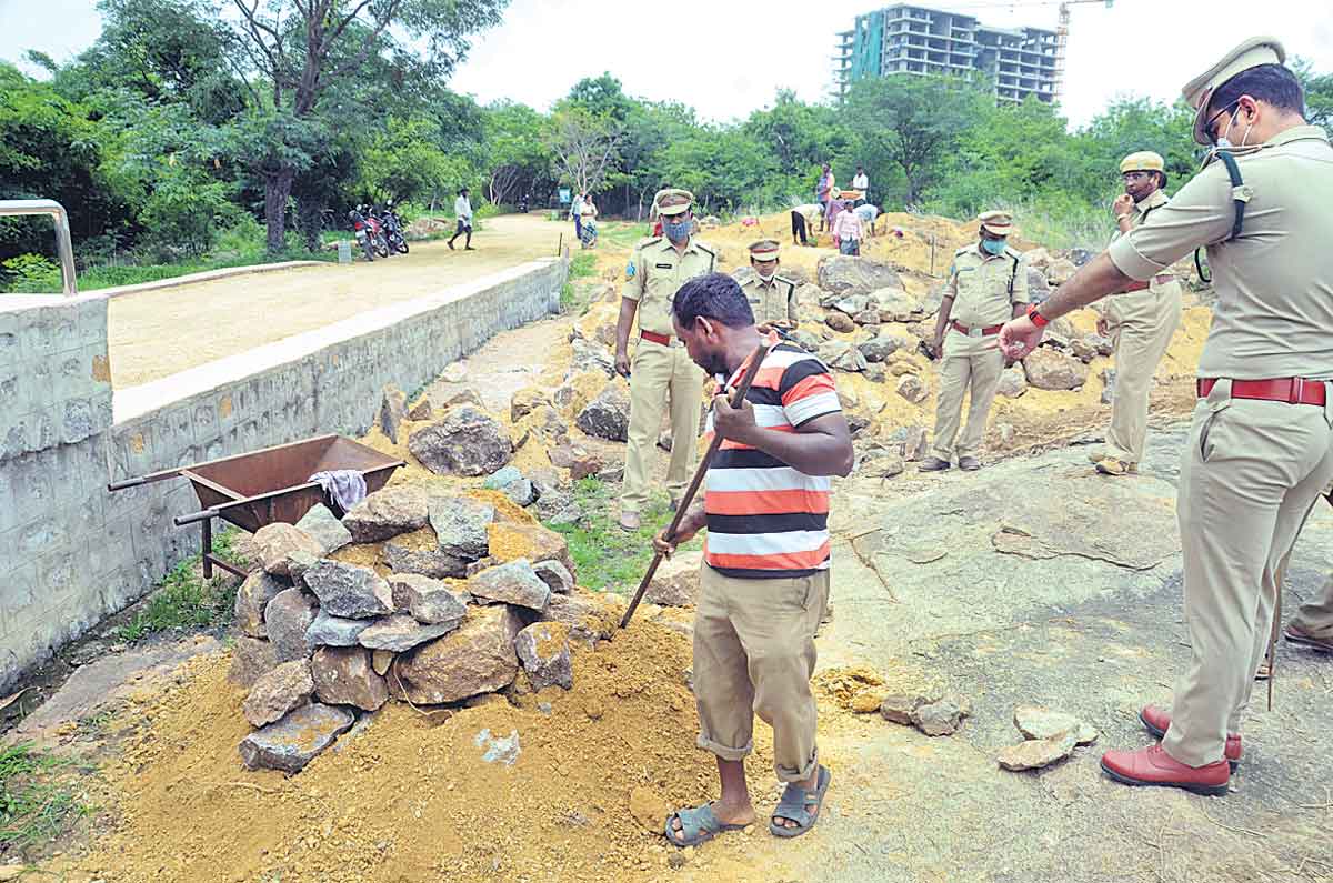 కేబీఆర్‌ పార్కులో రాక్‌ ప్లాంటేషన్‌