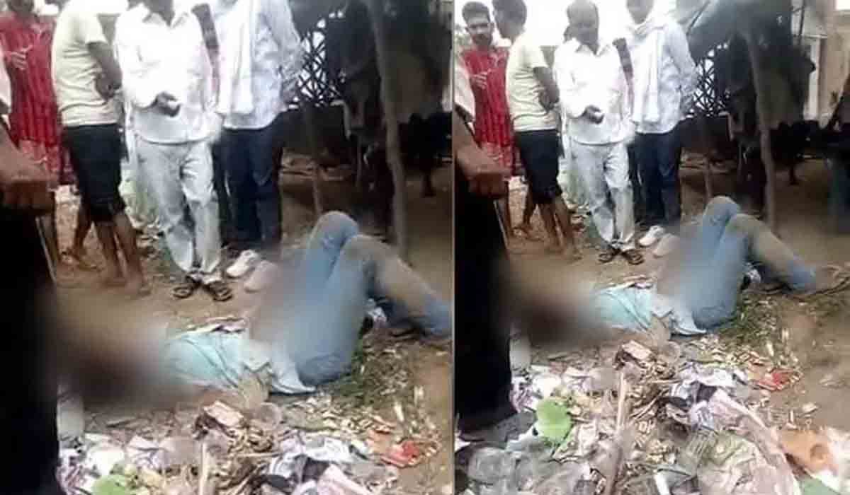 ద‌ళితుడి ప‌ట్ల అమానుషం.. ప్రైవేటు భాగాల‌పై క‌ర్ర‌తో దాడి