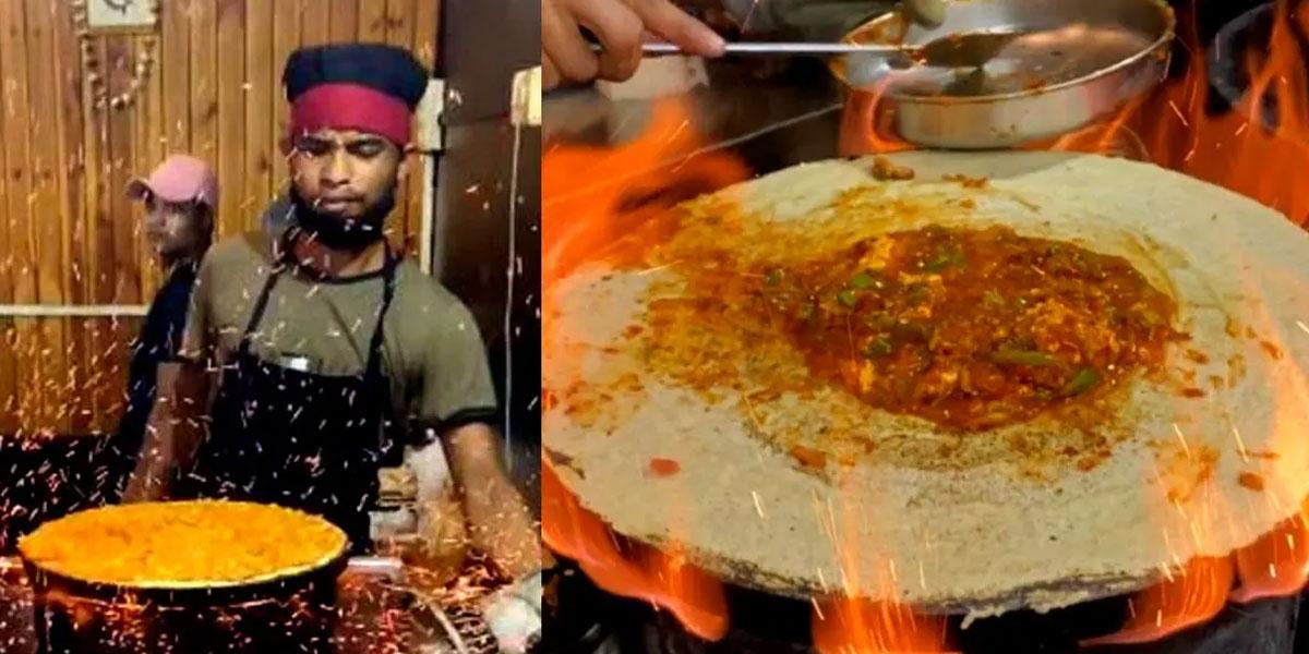 ఆనియ‌న్ దోశ, మసాలా దోశ‌ కాదు.. ఇది ఫైర్ దోశ‌.. వీడియో