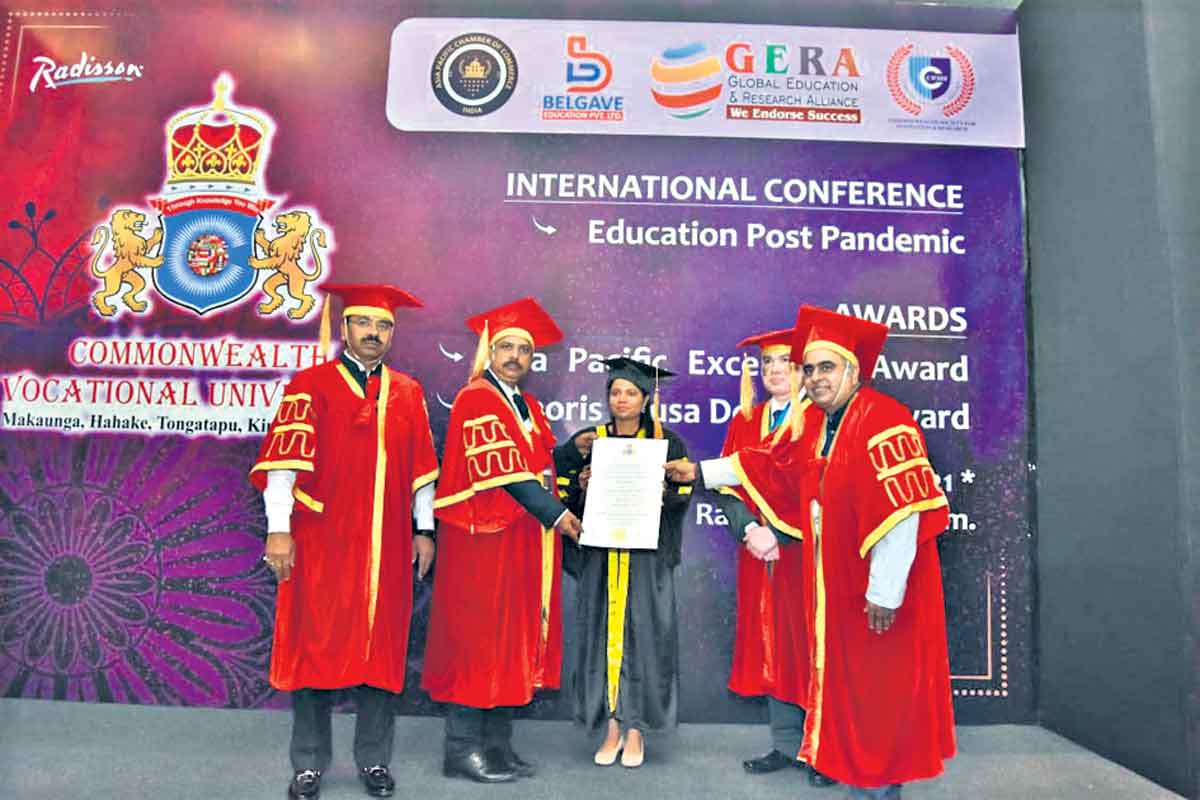 కామన్వెల్త్‌ యూనివర్సిటీ నుంచి ప్రీతిరెడ్డికి డాక్టరేట్‌