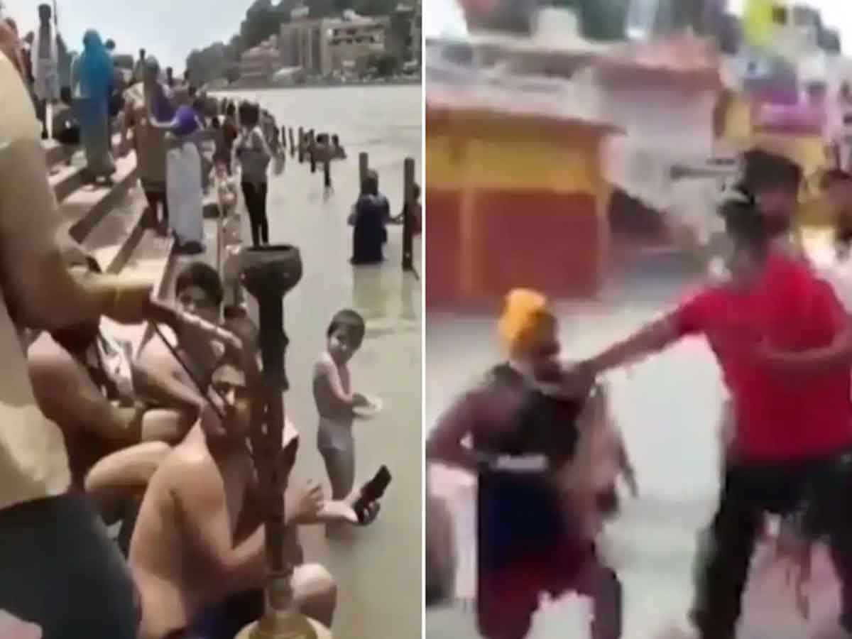 హరిద్వార్‌ ఘాట్‌ వద్ద హుక్కా పీల్చిన వ్యక్తులపై దాడి