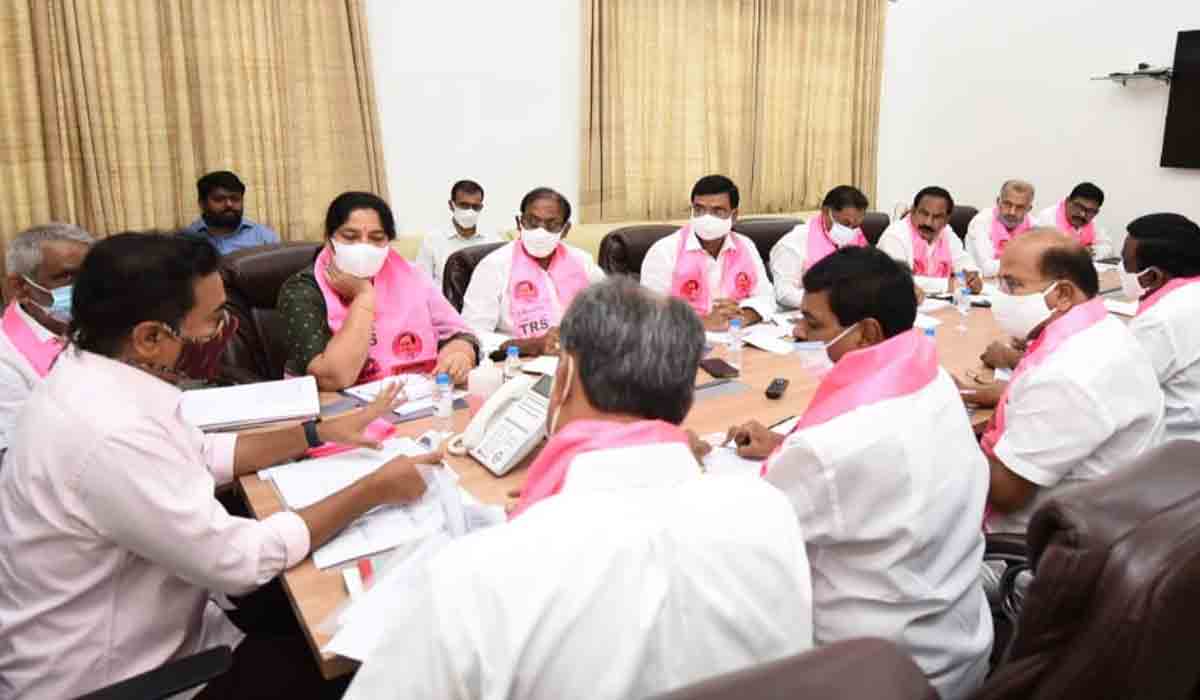 టీఆర్ఎస్ పార్టీ ప్ర‌ధాన కార్య‌ద‌ర్శుల‌తో కేటీఆర్ స‌మావేశం