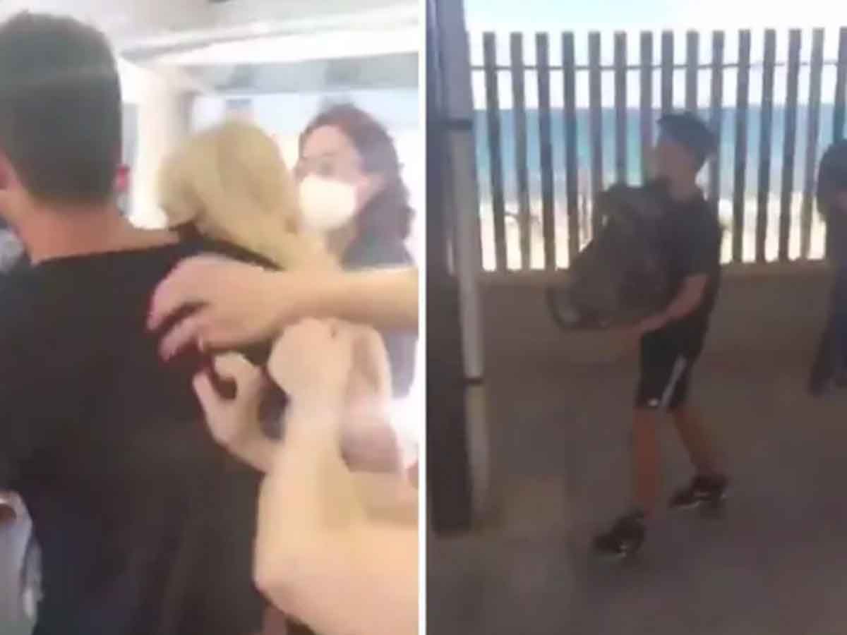 మాస్క్‌ ధరించని వ్యక్తిని రైలు నుంచి తోసేసిన మహిళలు