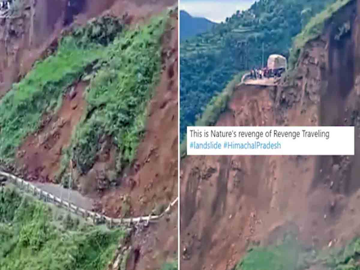 వీడియో: హిమాచల్ ప్రదేశ్లో భయంకరంగా విరిగిపడిన కొండచరియలు