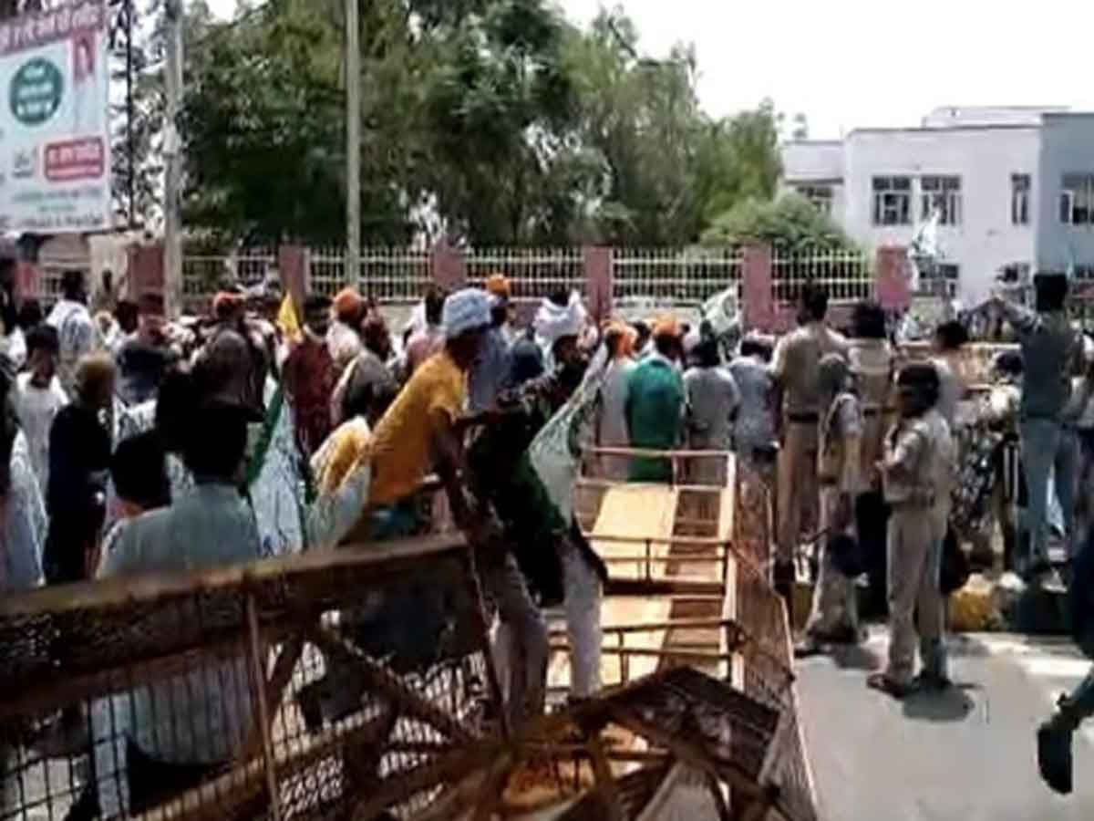 దేశద్రోహం కేసు నమోదుపై హర్యానా రైతుల ఆందోళన