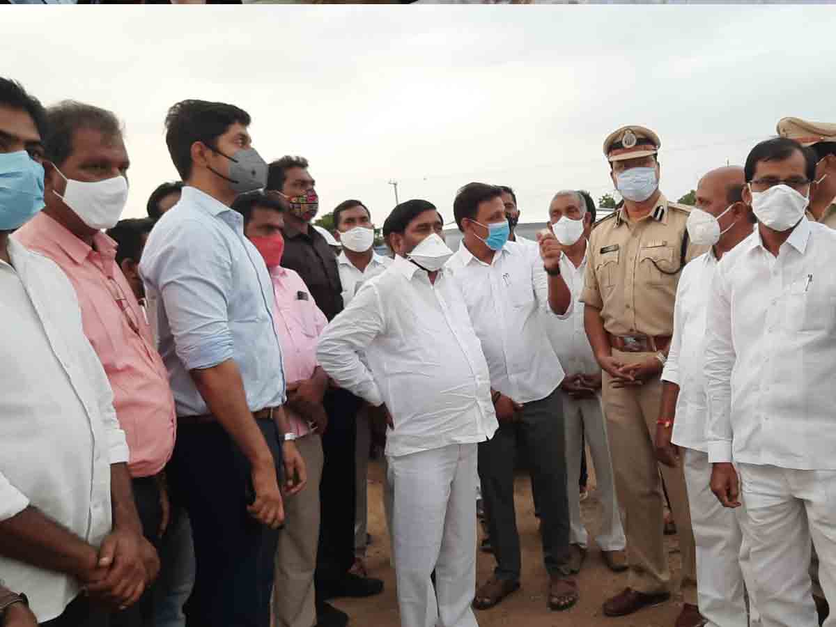 హాలియాలో సీఎం పర్యటన ఏర్పాట్లు పరిశీలించిన మంత్రి జగదీశ్ రెడ్డి