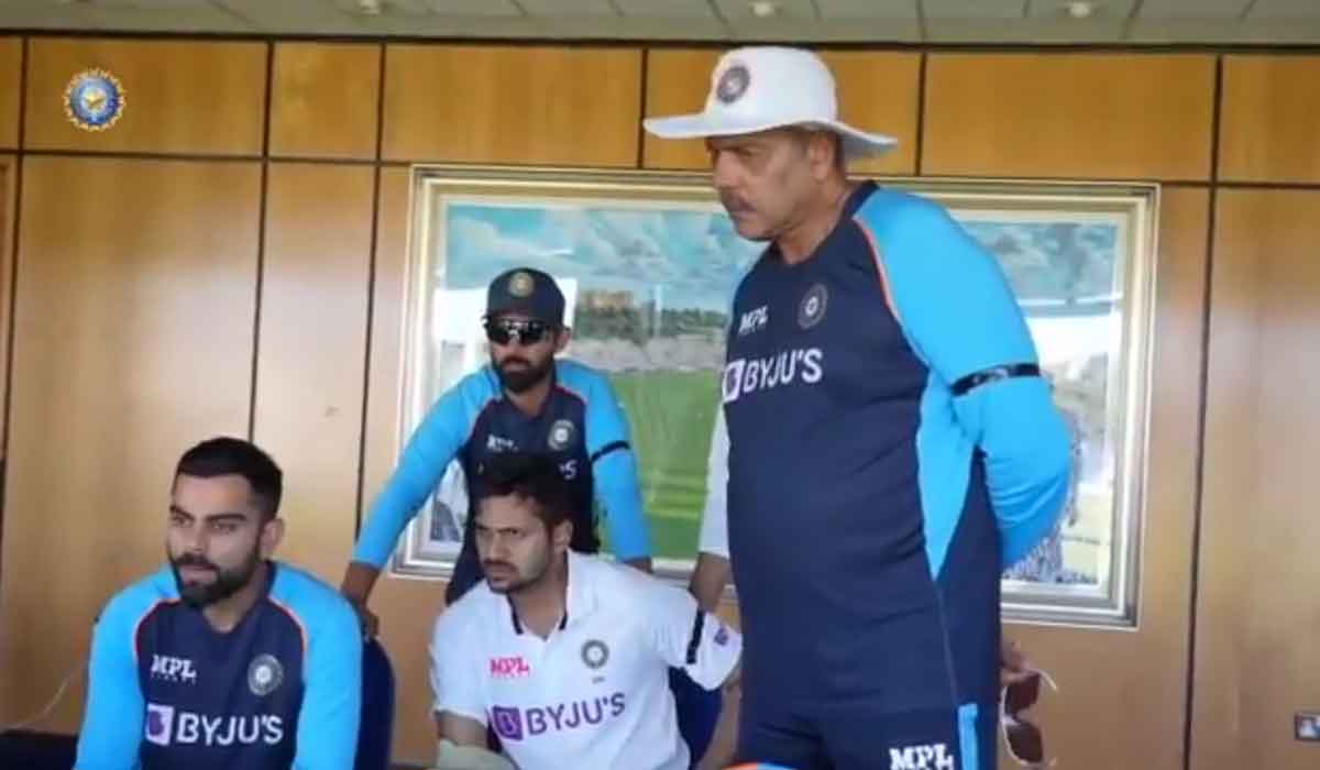 టీమిండియా విజ‌యాన్ని సెల‌బ్రేట్ చేసుకున్న టీమిండియా.. వీడియో