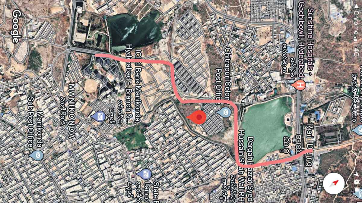 జూబ్లీహిల్స్‌ టు ఔటర్‌వయా ల్యాంకోహిల్స్‌